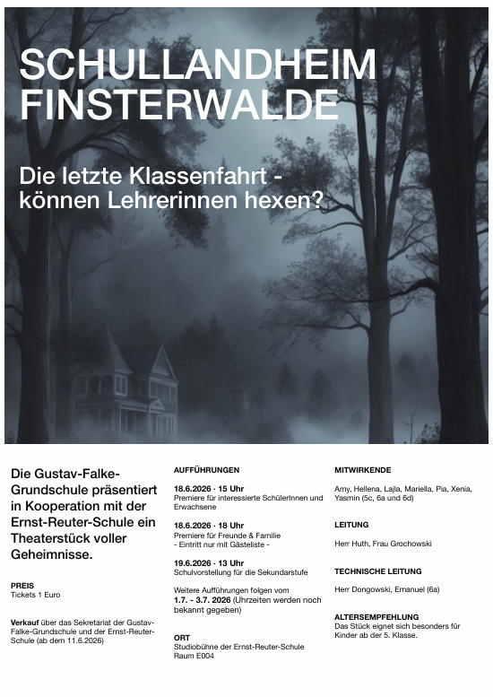 Theateraufführung in Kooperation mit der Ernst-Reuter-Schule